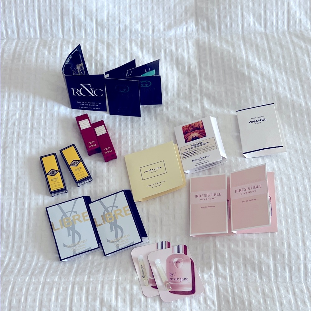 Assorted Luxury Eau de Toilette Samples.